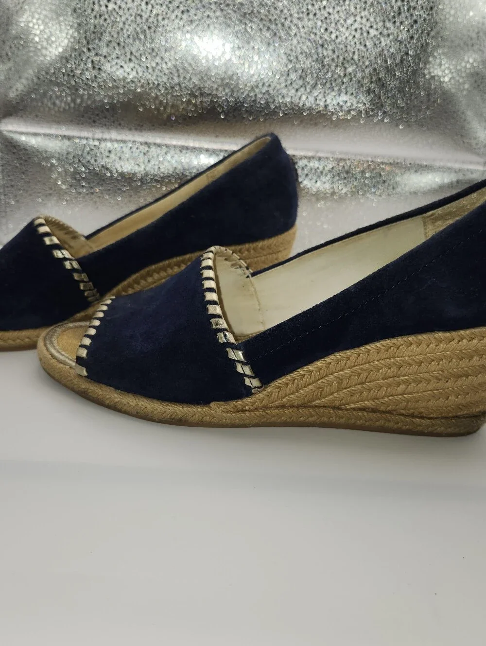 Jack Rogers Navy Suede Espadrille 2.5